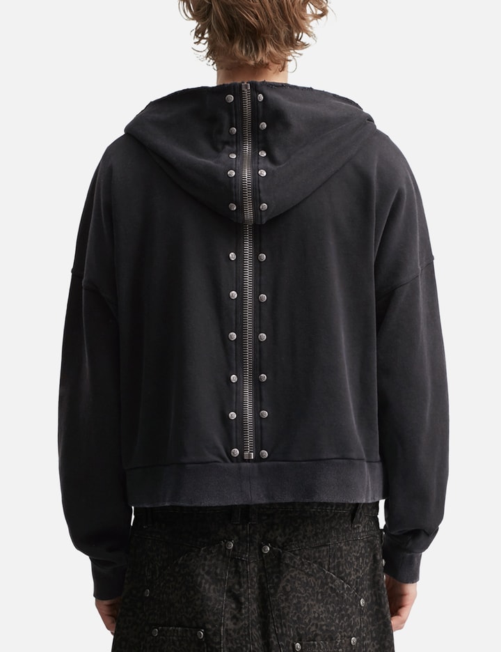 "Nyra" Zip-Up Hoodie With Detachable Fur Trim Hood view 8