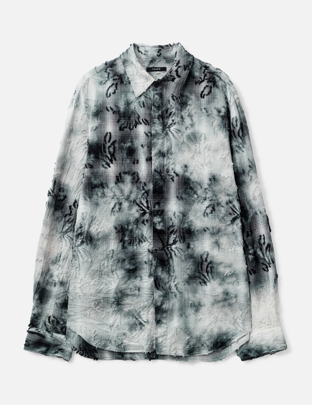Tie-Dye Check Regular Shirt