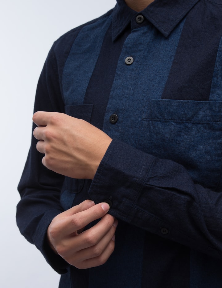Indigo Flannel Cutover Shirt Placeholder Image