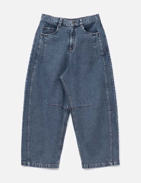 Paneled Barrel Jeans view 6
