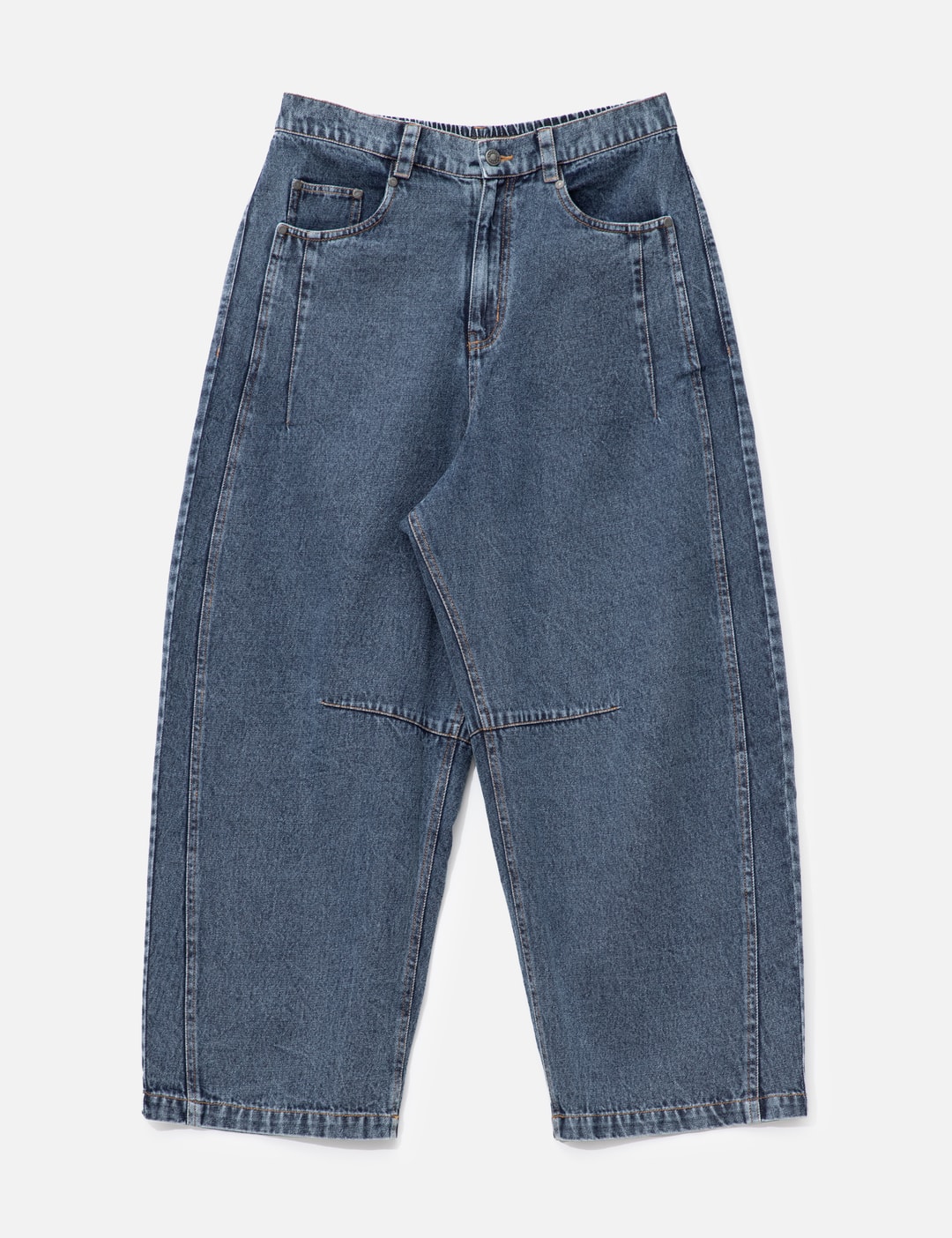 Paneled Barrel Jeans view 7