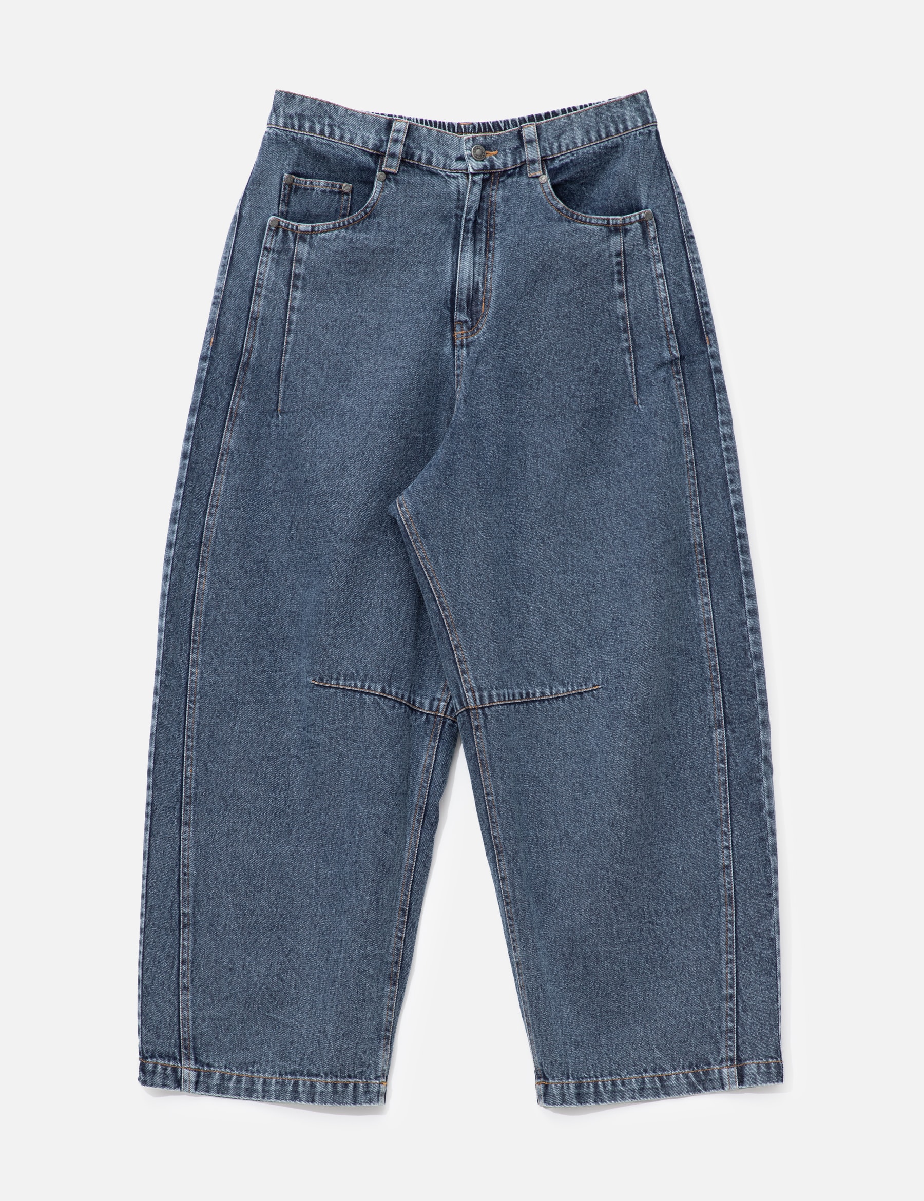 Paneled Barrel Jeans view 16