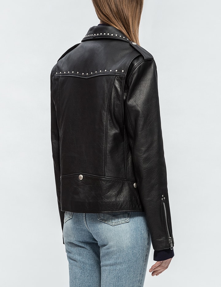 Unisex Rock Studded Leather Jacket Placeholder Image