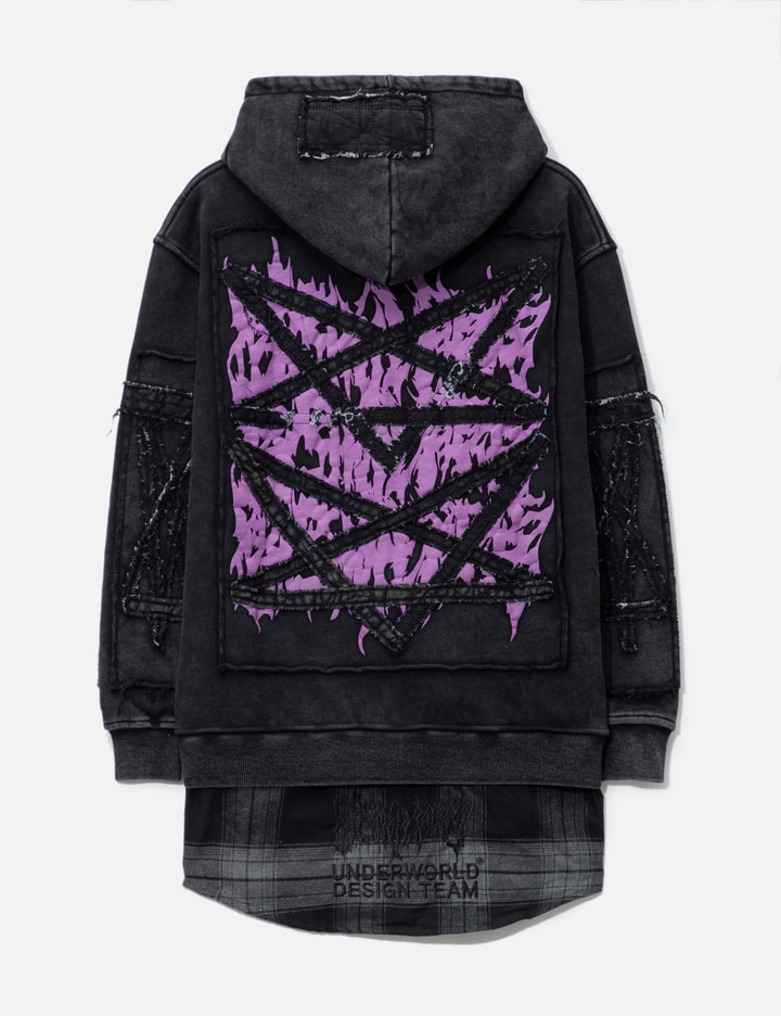 Pent Patch Flannel Zip Hoodie Placeholder Image