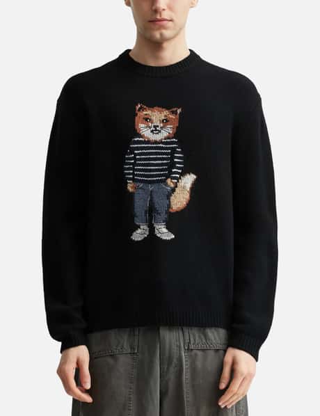 Dressed Fox Intarsia Wool Jumper view 10