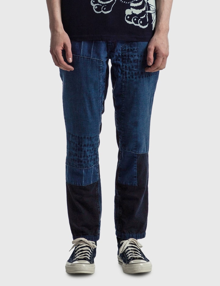 Indigo Matsuri Cross Nenrin Patchwork Pants Placeholder Image