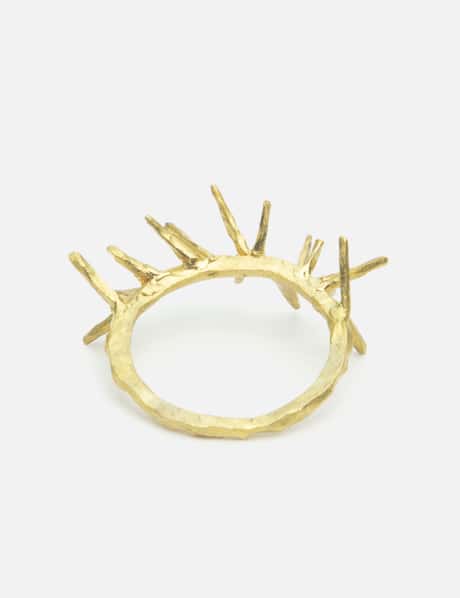 UC1E4R01 Brass Thorn Ring view 5