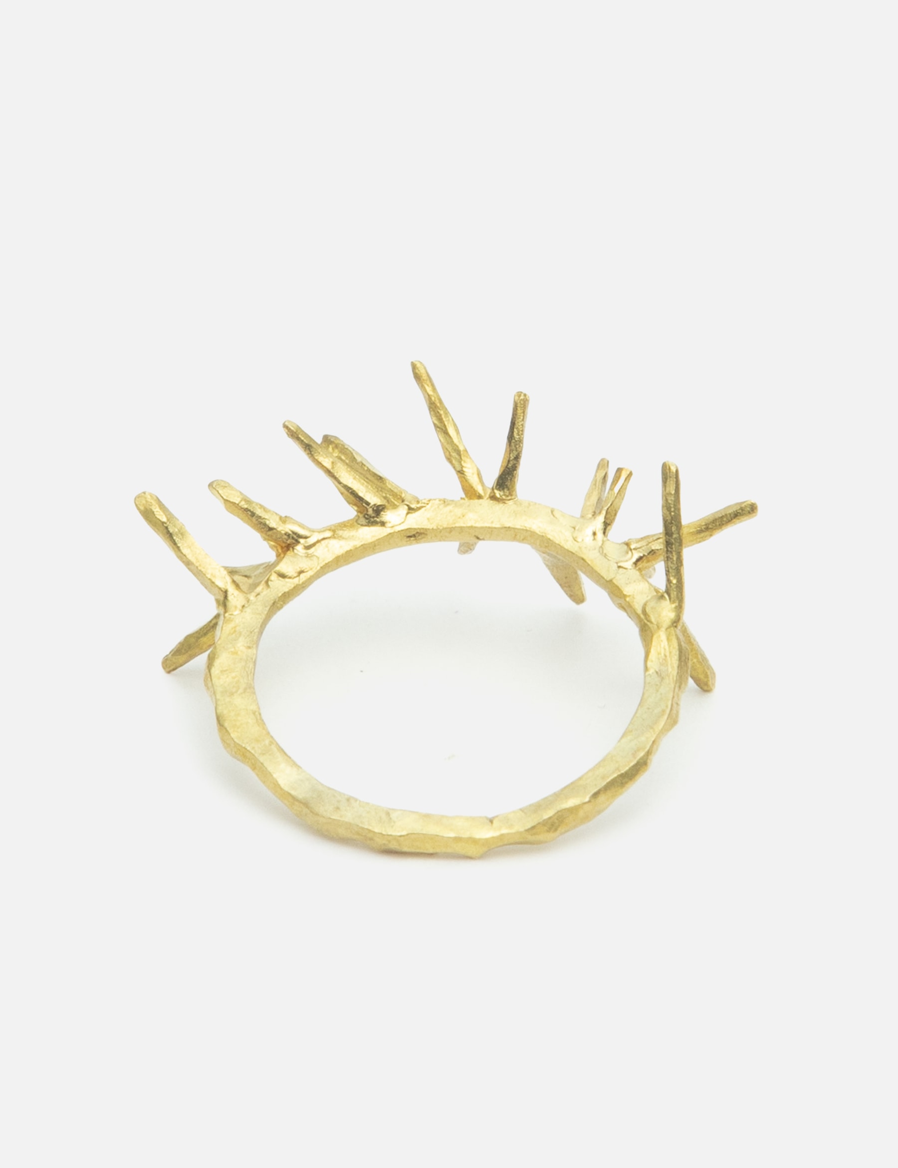 UC1E4R01 Brass Thorn Ring view 8