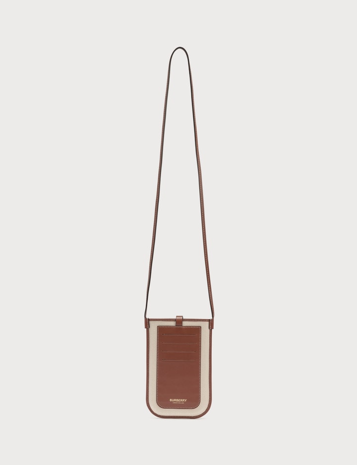 Mini Logo Graphic Canvas and Leather Phone Bag Placeholder Image