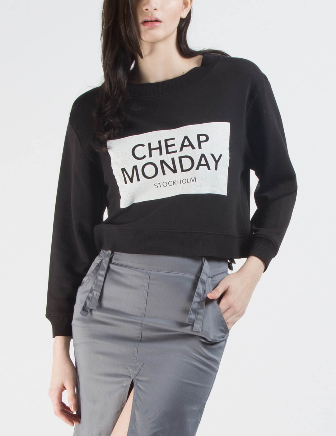 zwaar toevoegen terugtrekken Cheap Monday - Punk Black Expand Cracked Cheap Monday Sweater | HBX -  Globally Curated Fashion and Lifestyle by Hypebeast