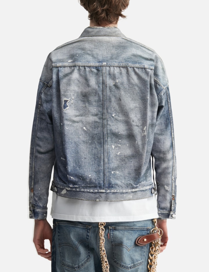 ジュンヤ ワタナベ マン Junya Watanabe MAN X New Manual Cotton Nylon Twill Transfer Printed Trucker Jacket