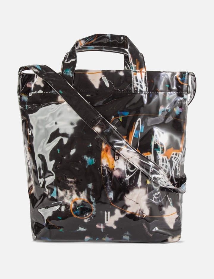 Comme des Garçons SHIRT Futura Print PVC Tote Bag Black in Black Placeholder Image