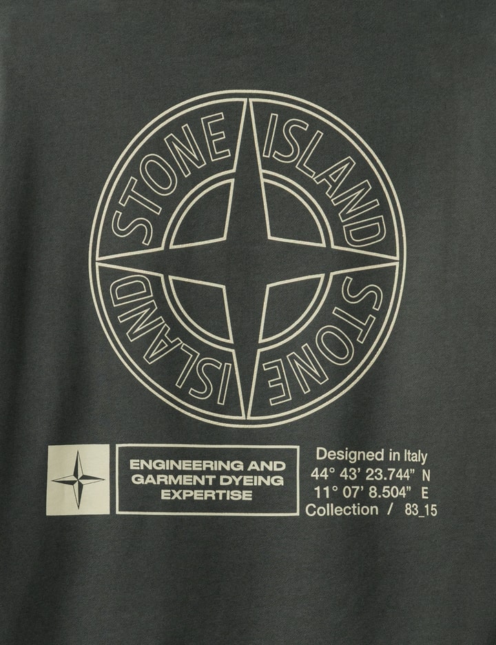 Stone Island Sweatshirt With Industrial Flow Print In Green