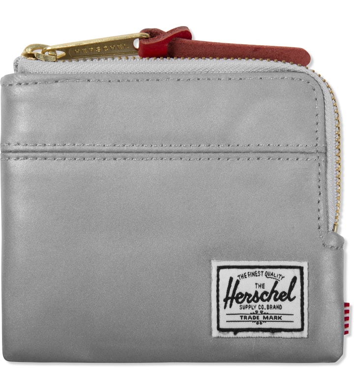 Silver/Red Leather Johnny 3M Zip Wallet Placeholder Image