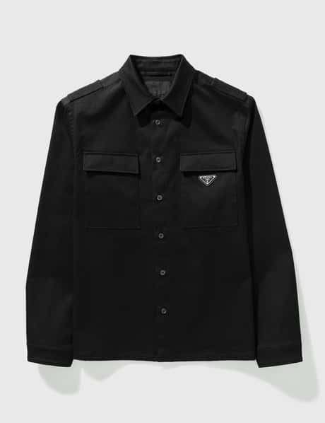 Prada Gabardine Stretch Cotton Shirt Jacket