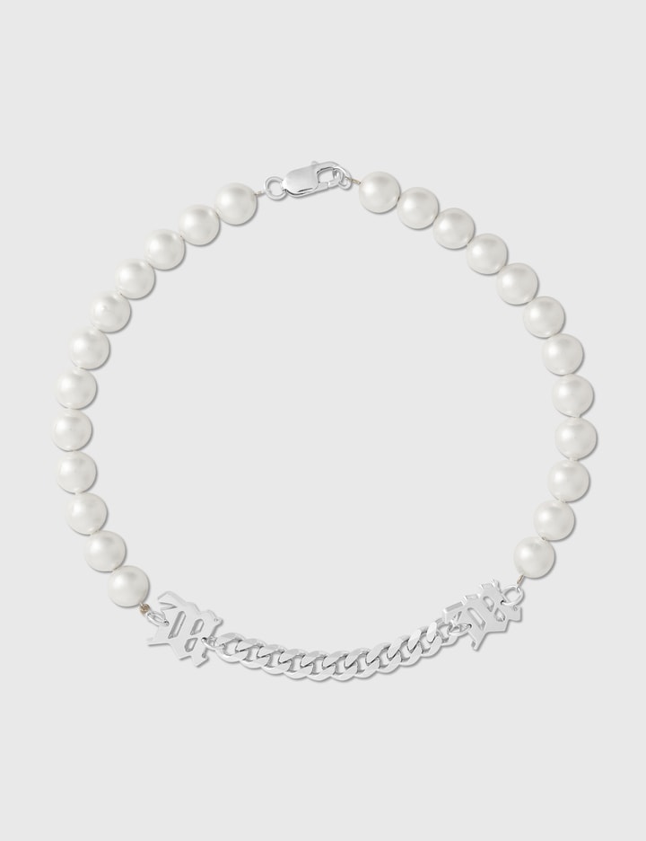 "M" Pearl + Curb Link Choker Placeholder Image