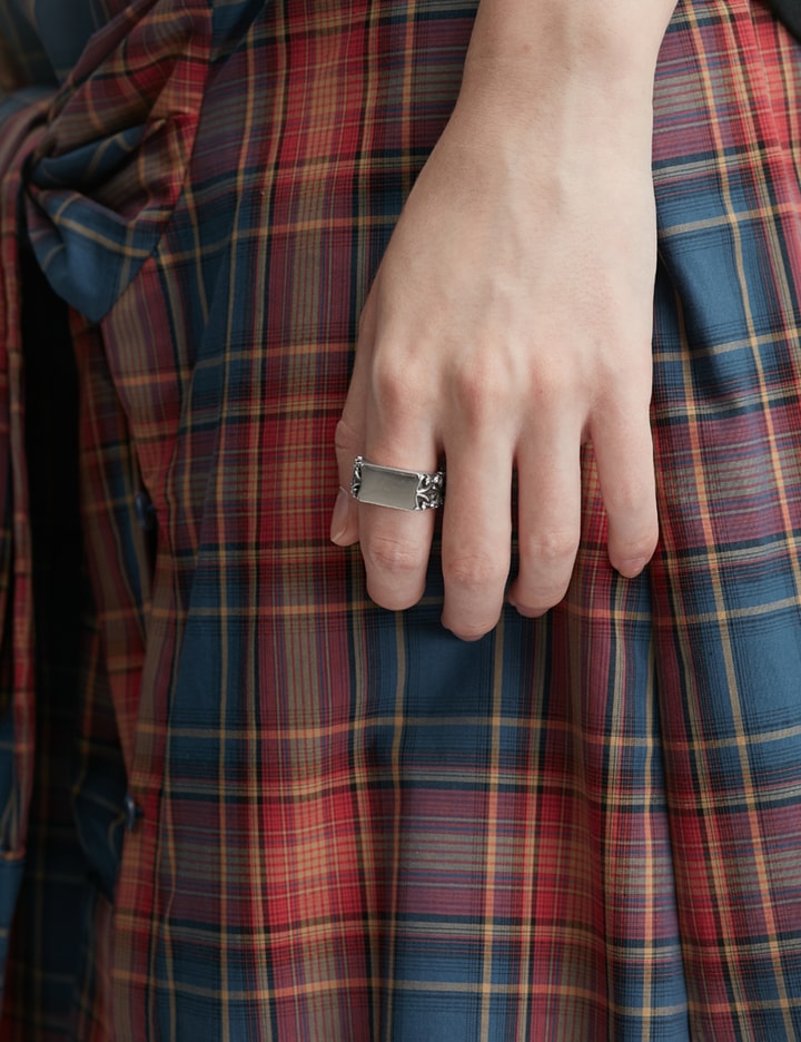 MIDNIGHTFACTORY Maltese Cross Quadruplets Signet Ring (Oxidised)