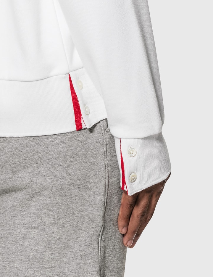 Thom Browne Tricolor Stripe Band Zip Hoodie