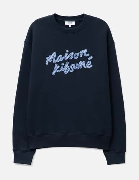 Maison Kitsuné Maison Kitsuné Handwriting Striped Comfort Sweatshirt