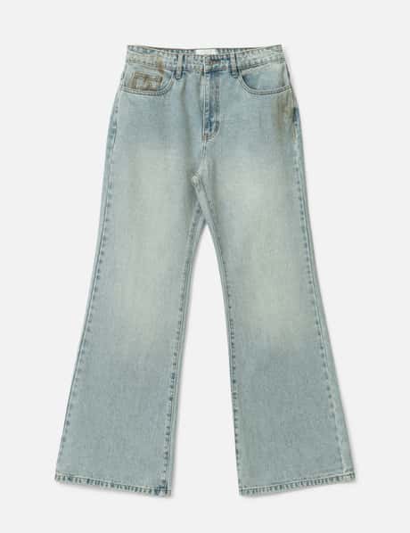 FRAGILE CLUB Light Blue Flared Fit Denim