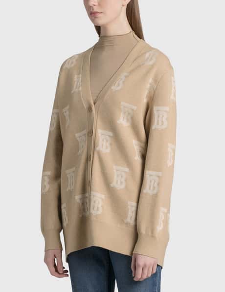 Burberry - モノグラム ウール・シルク ブレンド オーバーサイズ 