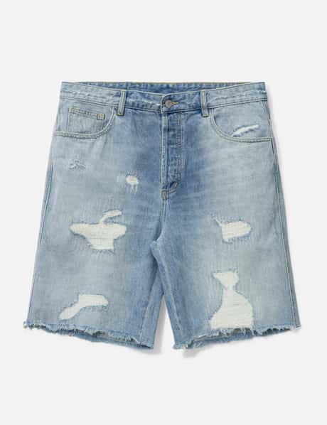 Cole Buxton Repaired Denim Shorts