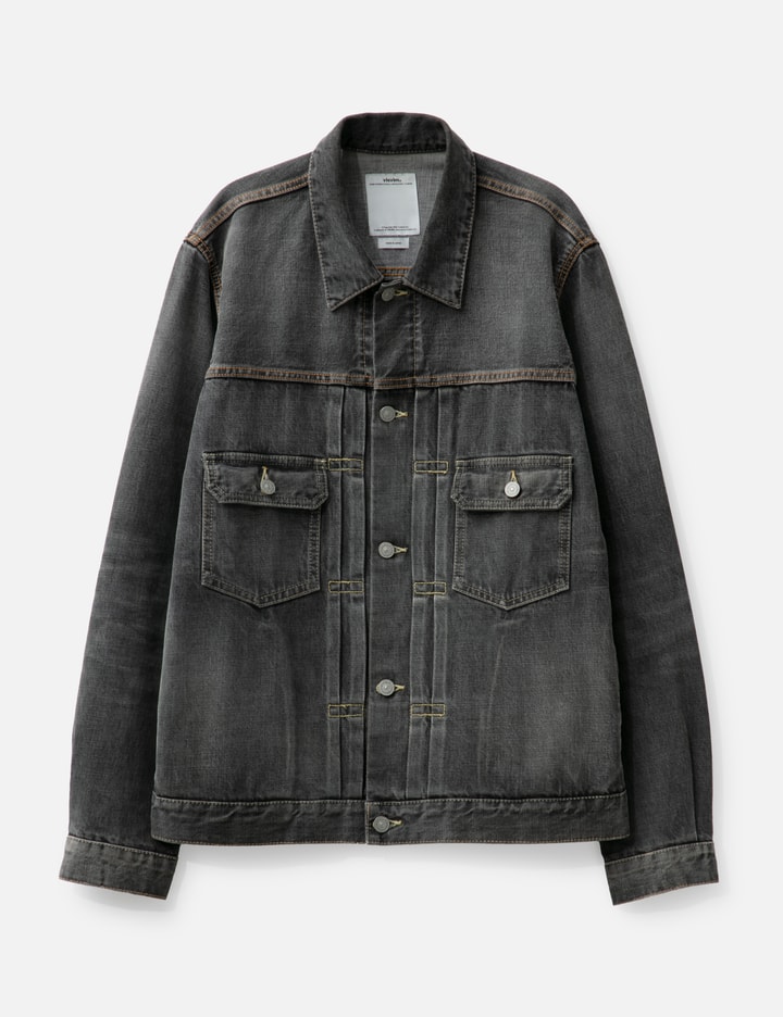 VISVIM 101 Damaged Denim Jacket in Black Placeholder Image