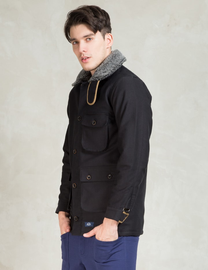 Black Fur Collar Safari Jacket Placeholder Image