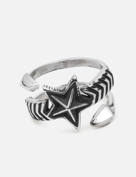 Double Large Arrow Large Star Ring view 4