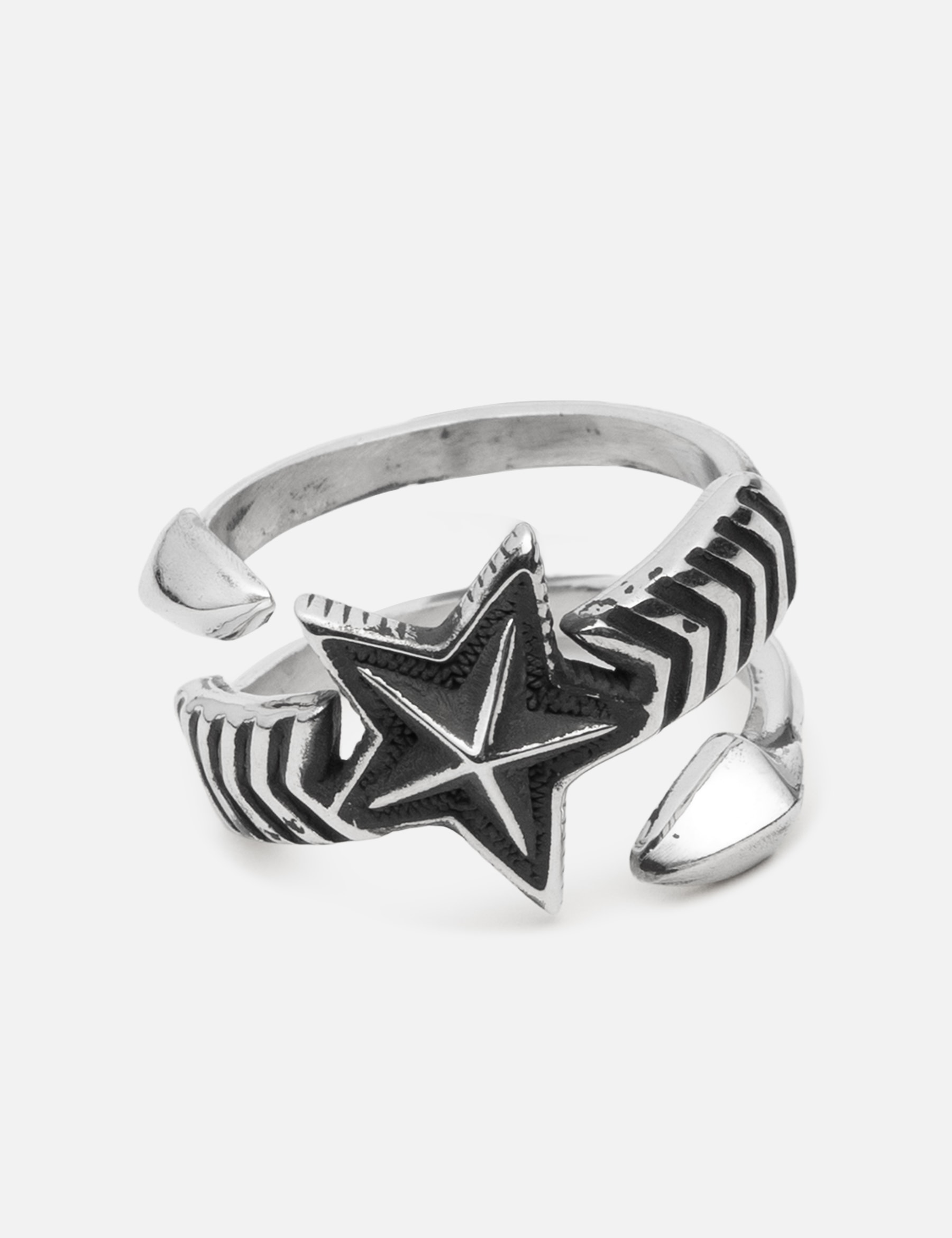 Double Large Arrow Large Star Ring view 10