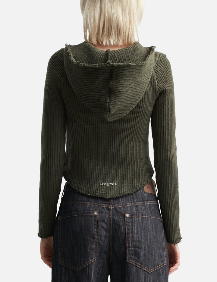 Ribbed Knit Zip-up Hoodie Placeholder Image