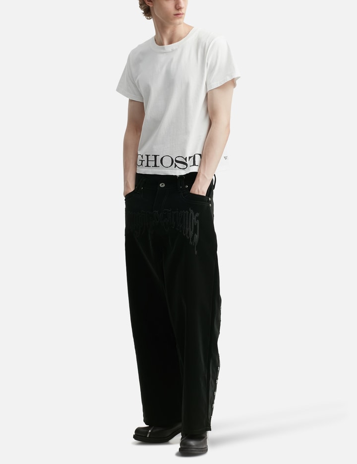 Thought We Friends "Caspian" Ghost Fitted T-Shirt In White