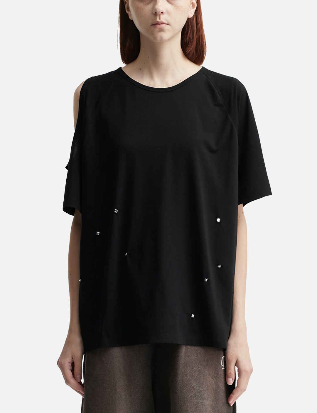 Deinet One-Slit Snap T-Shirts In Black