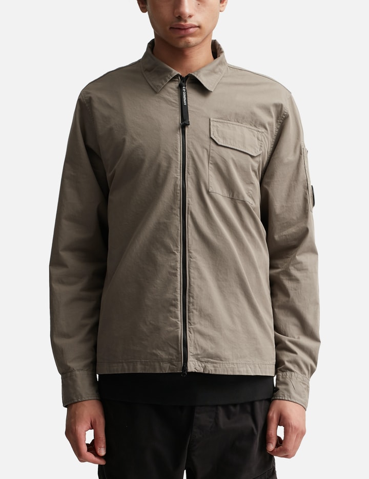 ORGANIC GABARDINE ZIPPED OVERSHIRT Placeholder Image