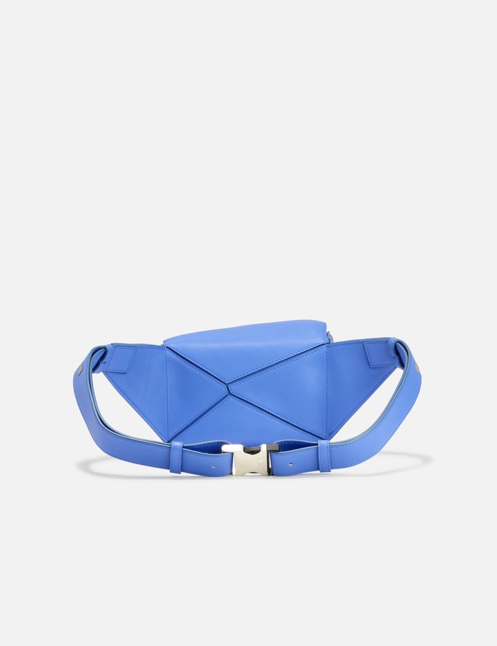 Loewe Mini Leather Puzzle Belt Bag In Blue
