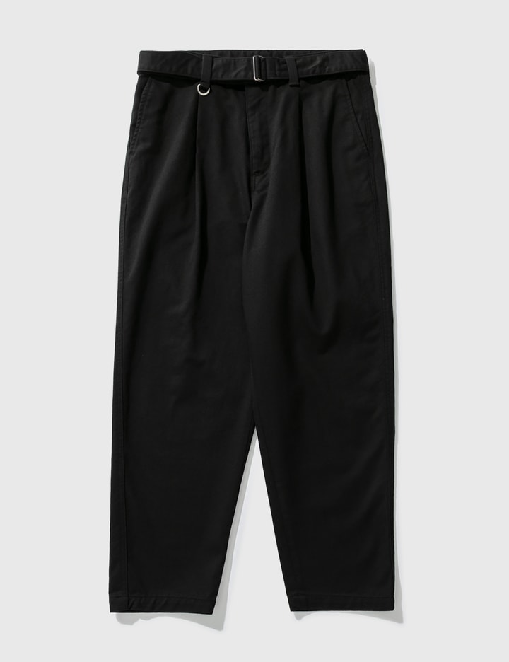 WIDE BELTED BAGGY TUCK TAPERED PANTS Placeholder Image