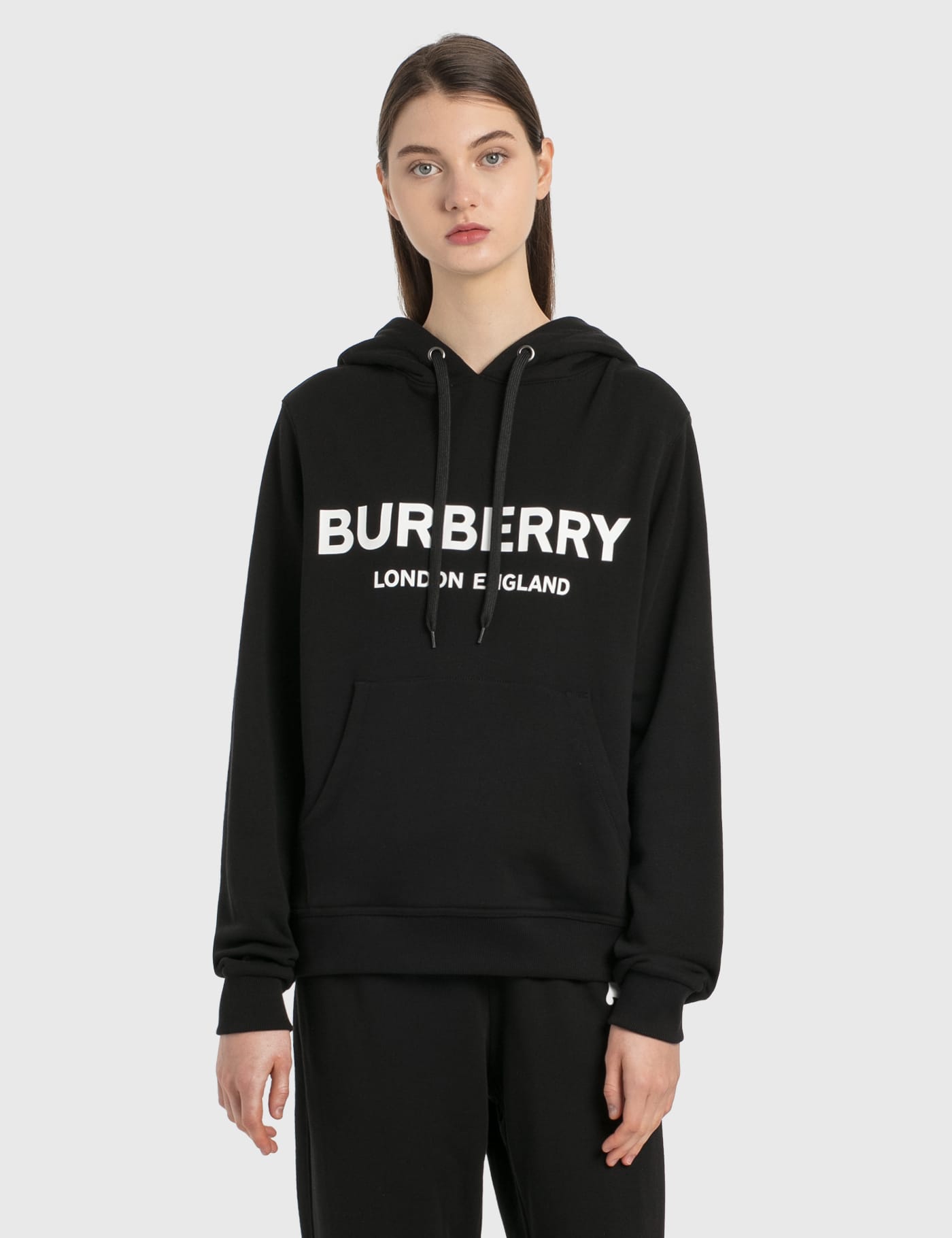 Burberry Logo Print Cotton Oversized Hoodie