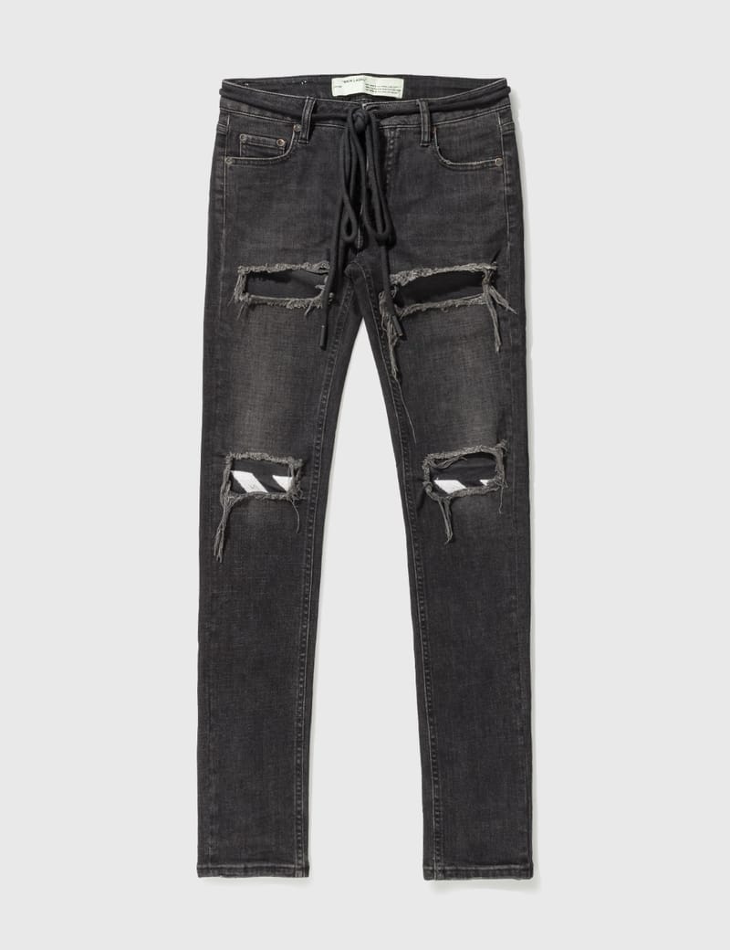 Off-White Tattoo mid-rise jeans - Black