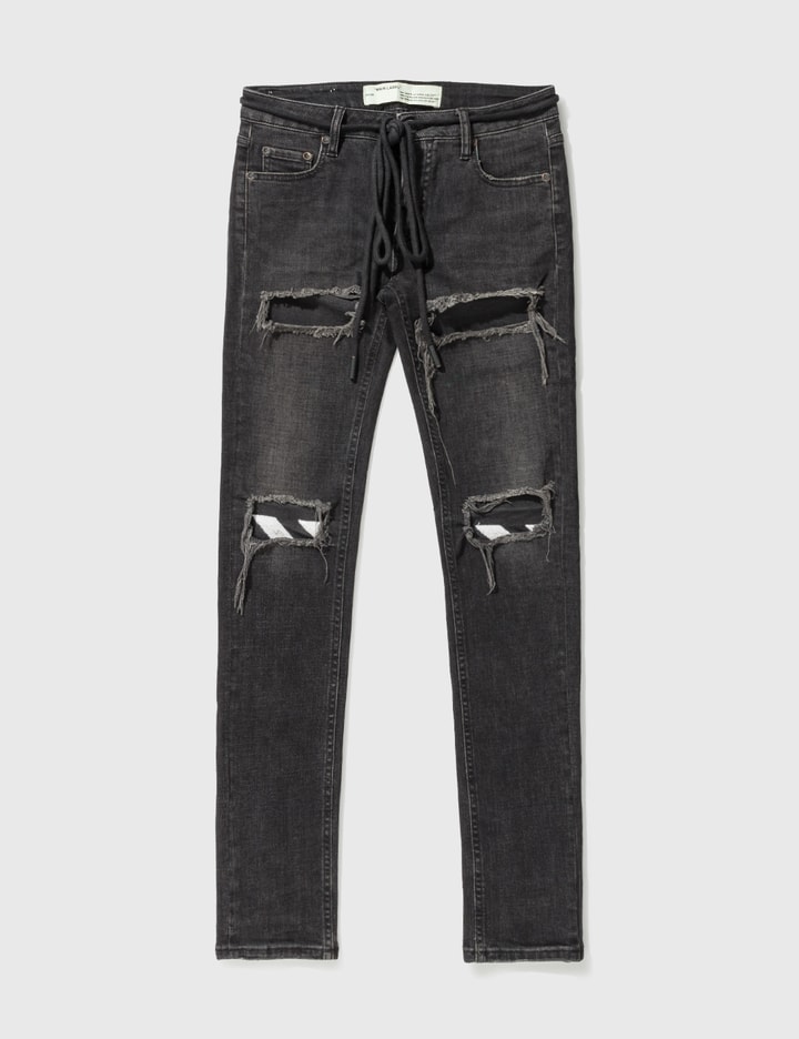 OFF WHITE DESTROYED DEMIN JEANS Placeholder Image