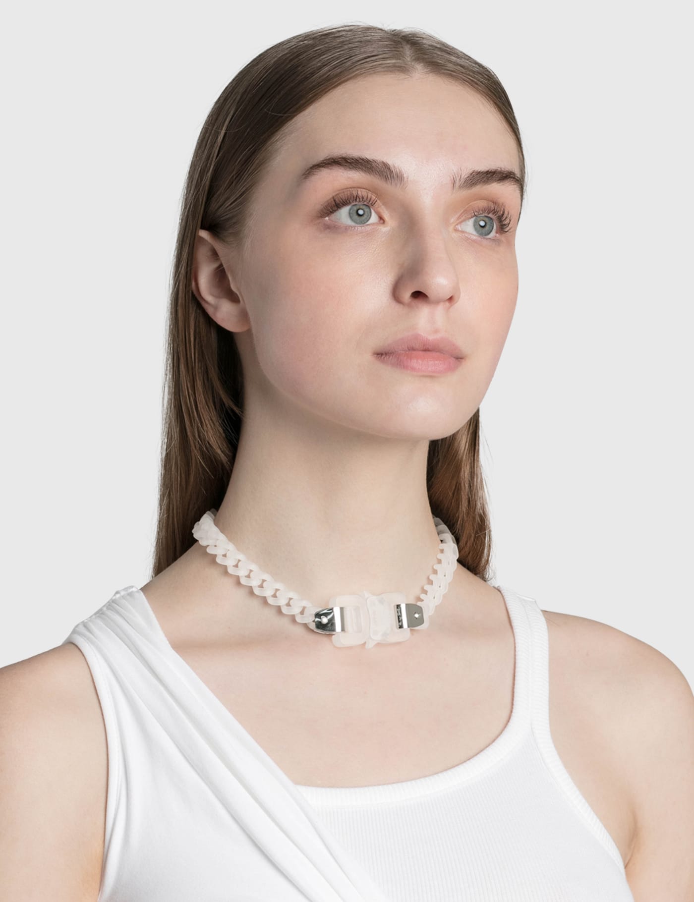 Alyx Transparent Chain Link Buckle Necklace In White | ModeSens