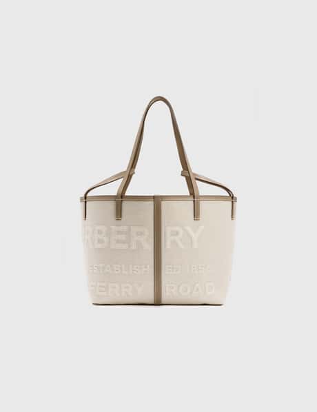 Burberry - Extra Large Embossed Logo Cotton Canvas Beach Tote | HBX -  Globally Curated Fashion and Lifestyle by Hypebeast