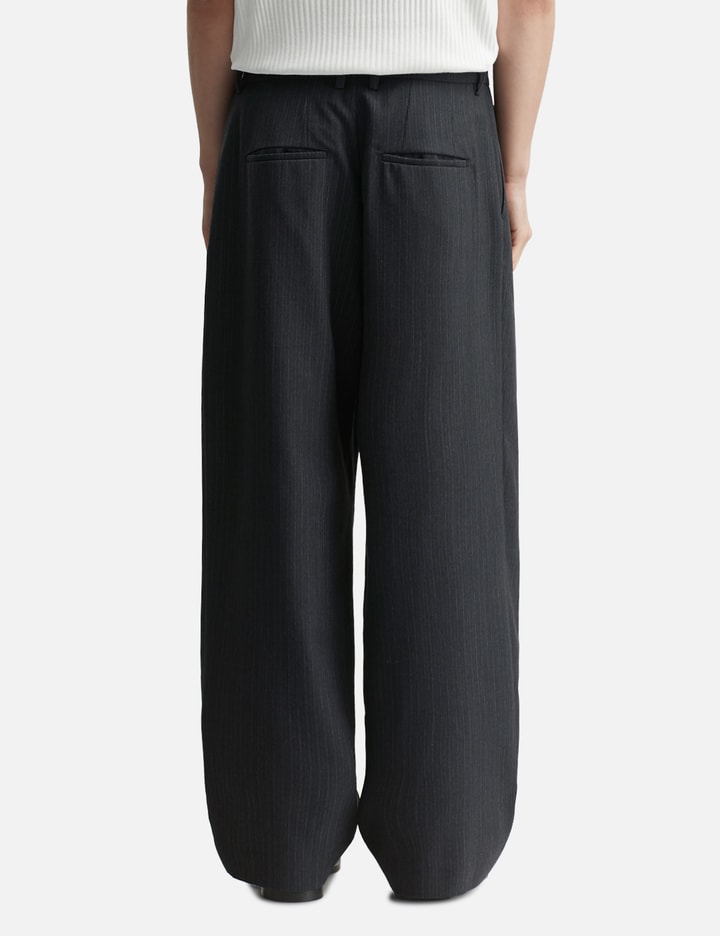Stripe Wool Blend Pleated Trousers view 4