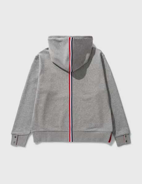Thom Browne Zip Hoodie With Back Stripe HBX