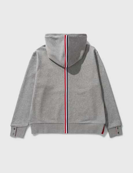 Thom Browne Zip Hoodie With Back Stripe HBX