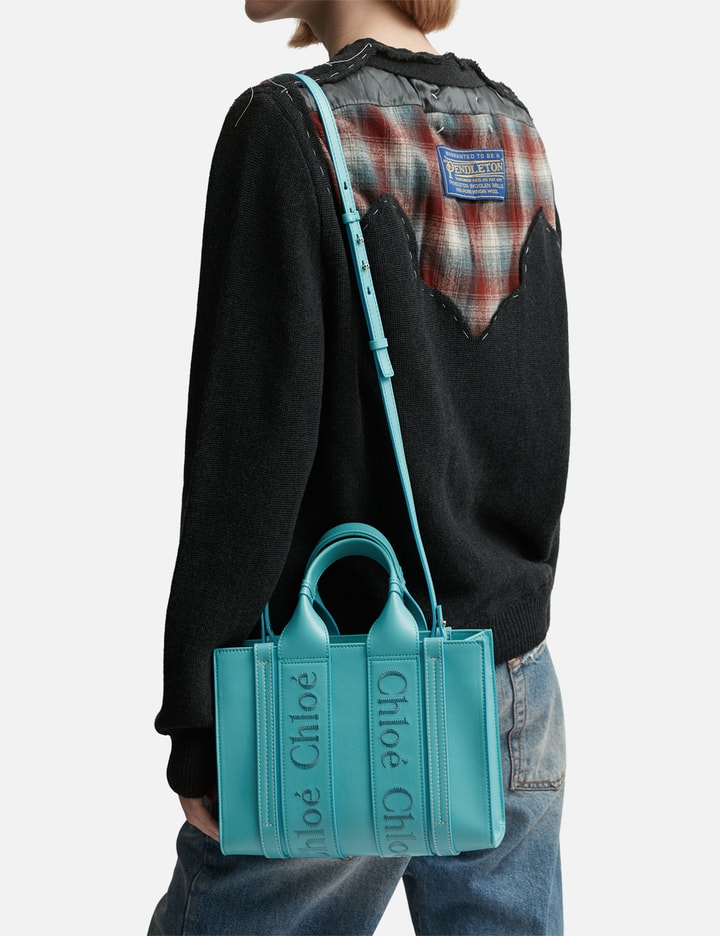 Shop Chloé Small Woody Tote In Blue