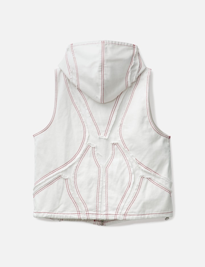 Shop Thug Club Cave Denim Vest In White