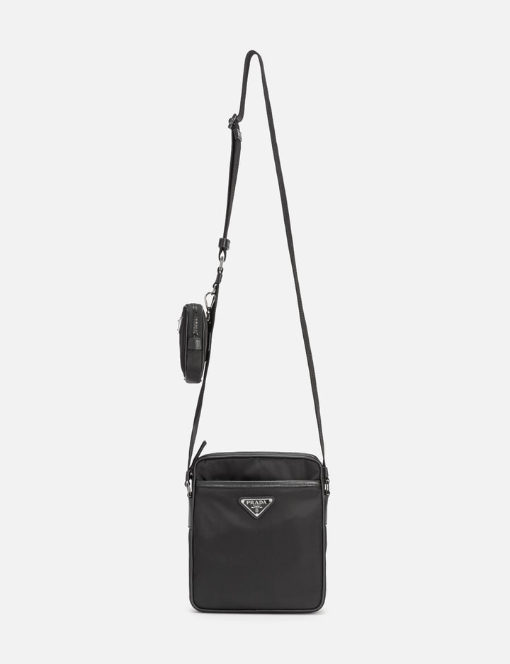Prada Saffiano Leather Mini Pouch in Black for Men