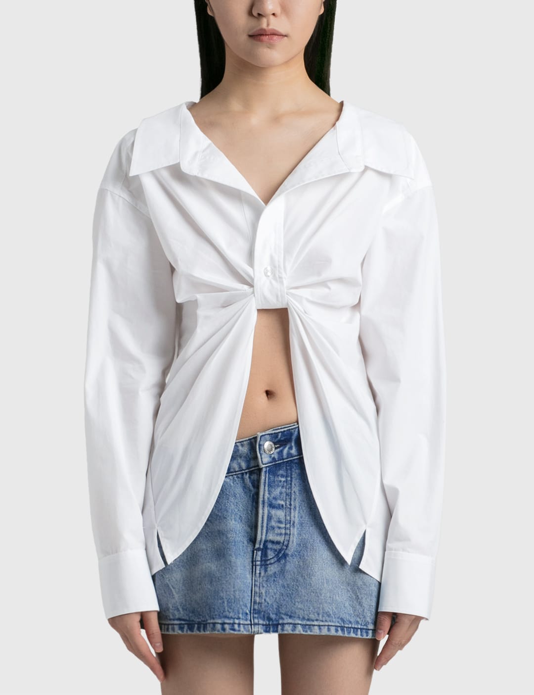 T By Alexander Wang Butterfly Pull Up Button Down Shirt