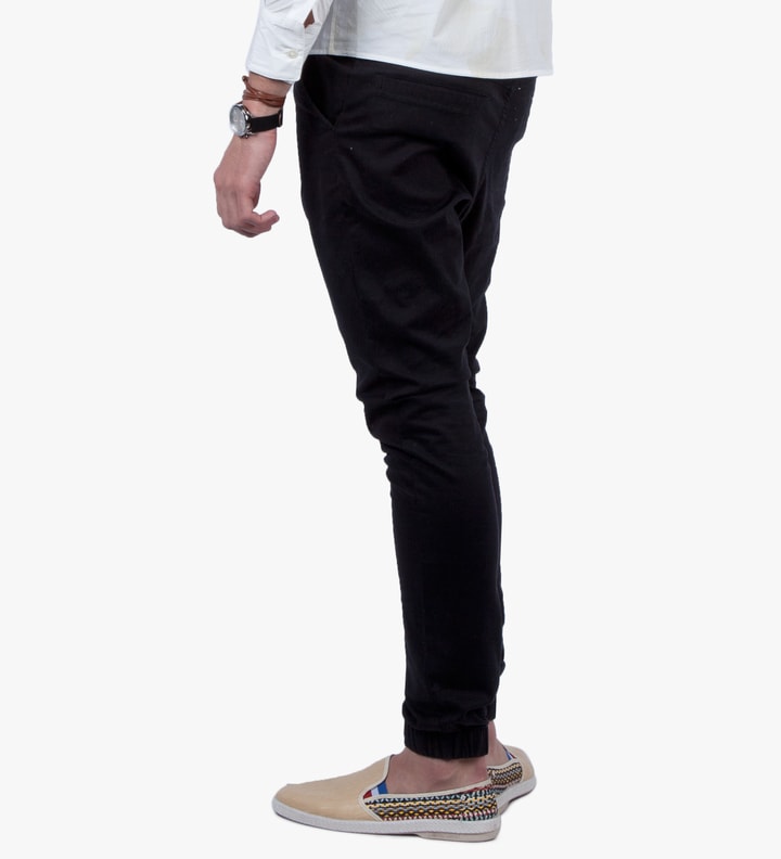 Robert Geller Black Tencel Flight Pant