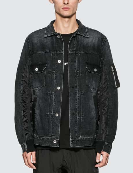 Sacai - MA-1 Denim Jacket | HBX - Globally Curated Fashion and 